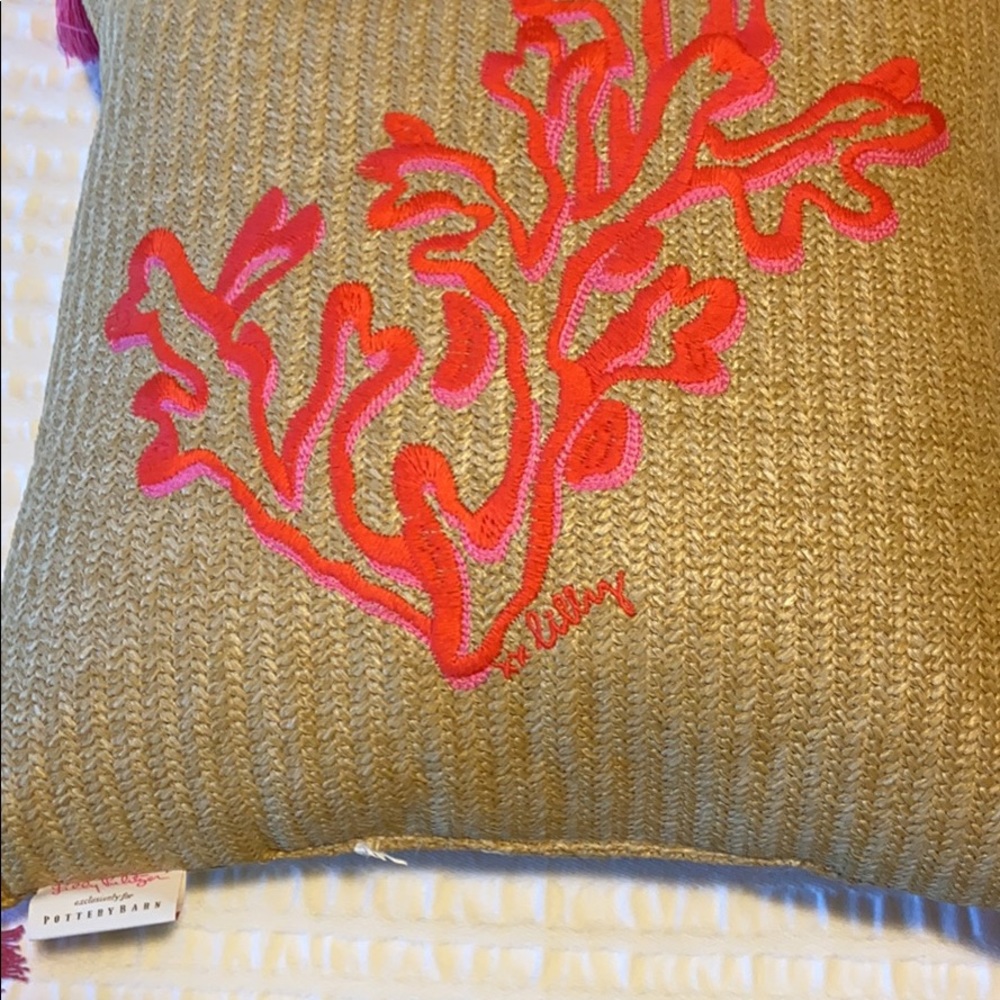 Lily Pulitzer + pottery barn pillow
